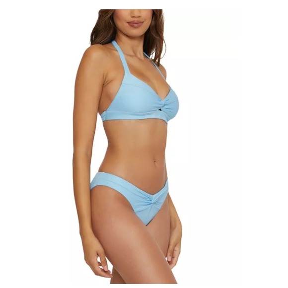 BECCA Twist Halter Bikini‎ Top  & Twist Hipster Bikini Bottom Size Medium - Picture 6 of 9